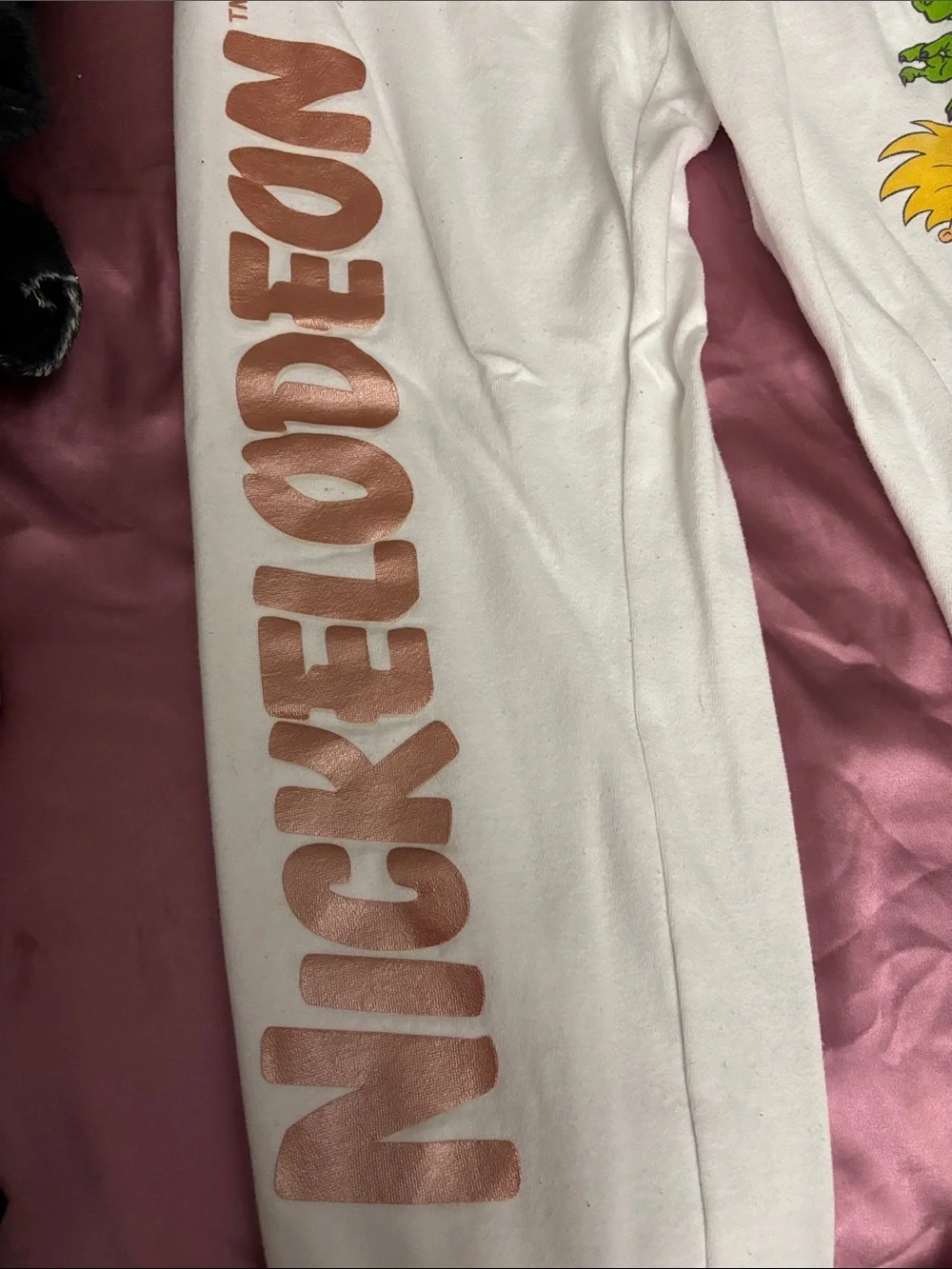Nickelodeon White Sweatpants with Colorful Rugrats Graphics - Picture 2 of 4